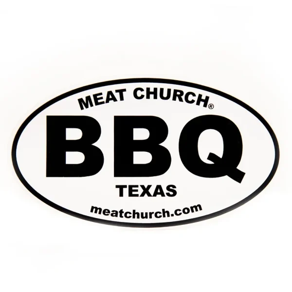 Oval BBQ Sticker